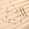 O1CN0103VtTw1MqB05Yolg4_2212889381485-0-cib Wholesale Luxury Color Treasure Necklace Bracelet Earrings Set