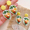 Wholesale Romantic and Cute Flower Soft Ceramic Earrings