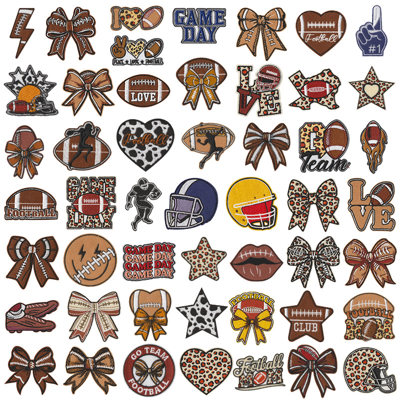 Wholesale Cartoon football embroidery DIY Patches