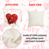 Wholesale Red Heart Print Pillowcase Valentine's Day Set Pillowcase