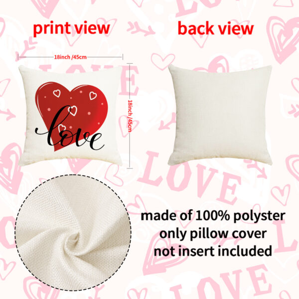 Wholesale Red Heart Print Pillowcase Valentine's Day Set Pillowcase
