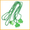 Wholesale St. Patrick's Day Shamrock Necklace Glasses Bead Accessories Set