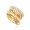 Wholesale Interlocking Stacking Rings Micro-Encrusted Fully Hand-Polished Classy Jewelry