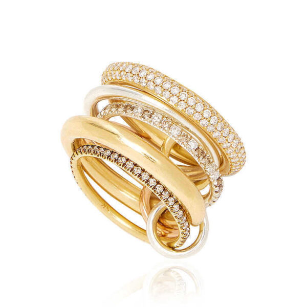 Wholesale Interlocking Stacking Rings Micro-Encrusted Fully Hand-Polished Classy Jewelry
