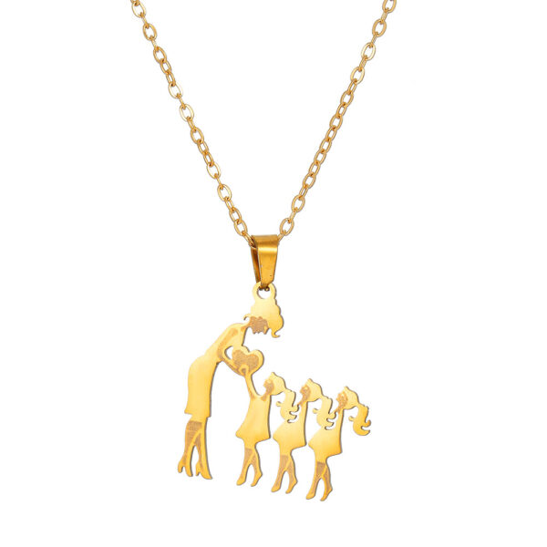 Wholesale Mother's Day Stainless Steel Necklace 18K Gold-Plated