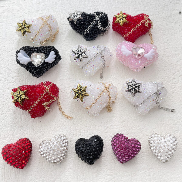 O1CN010EUp6Q2483zUoerZ2_3248097345-0-cib Wholesale Colorful Gothic Punk Full Diamond Love Acrylic Beads