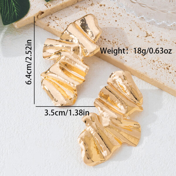 Wholesale Metal Irregular Geometry Punk Earrings