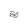 Wholesale metal silver irregular hollow wave pattern open ring