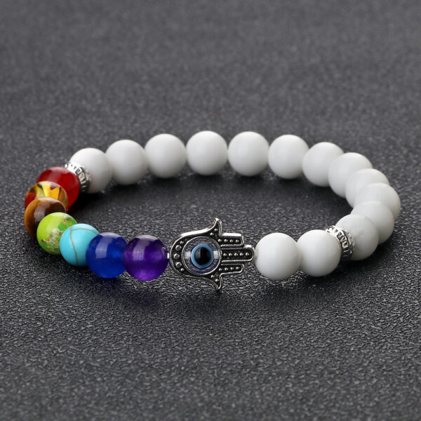 O1CN010GbioC1xzSrsPSoHS_2206541996514-0-cib Wholesale Spaced Buddha Hand Alloy Spacer Eye String Colorful Stone Bracelet