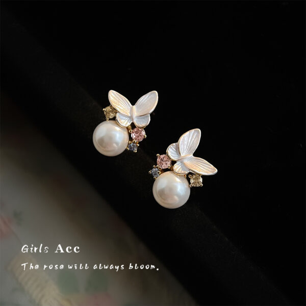 Wholesale Sweet Butterfly Colored Zircon Geometric Earrings