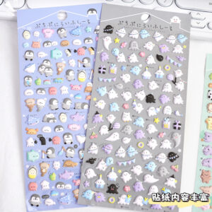 Wholesale Cute cartoon diverse animal foam 3D stickers