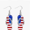 Wholesale Independence Day flag love bow five pointed star earrings