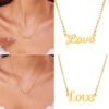Wholesale Hollow out love letter necklace
