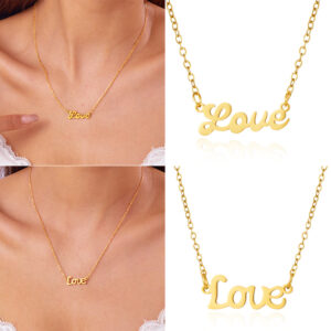 Wholesale Hollow out love letter necklace