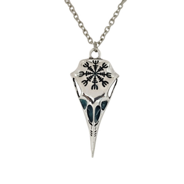 O1CN010J91SK2IVKhVEP0QX_3919529291-0-cib Wholesale Viking raven skull eagle beak glow-in-the-dark necklace