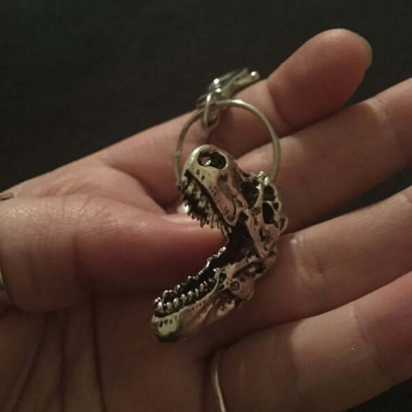 Wholesale Handmade Tyrannosaurus rex dinosaur skull pendant keychain