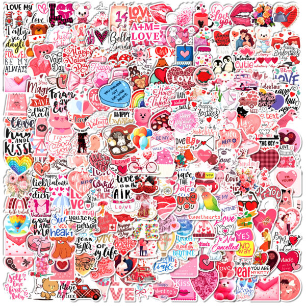 Wholesale 50-200 Valentine's Day Stickers, Love Wedding Valentine's Day Stickers