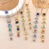 Wholesale Colorful Square Geometric Smart Necklace Niche Luxury Versatile Accessories