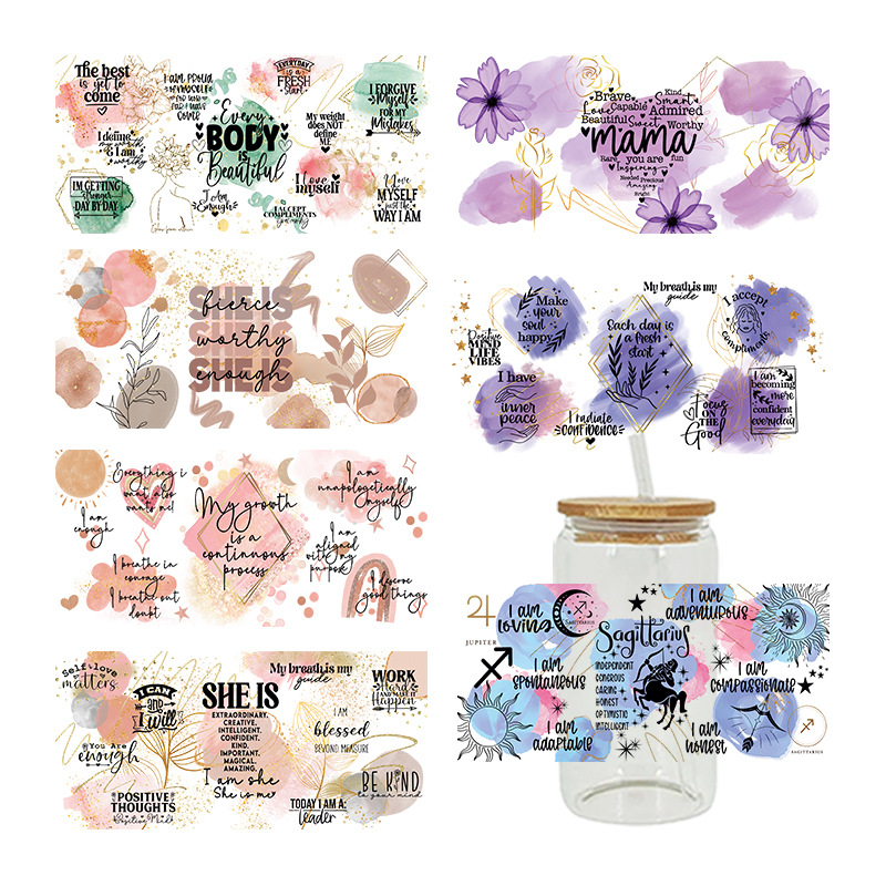 Wholesale New Cartoon printing UV C sticker crystal logo pattern 23 cmX11cm in stock