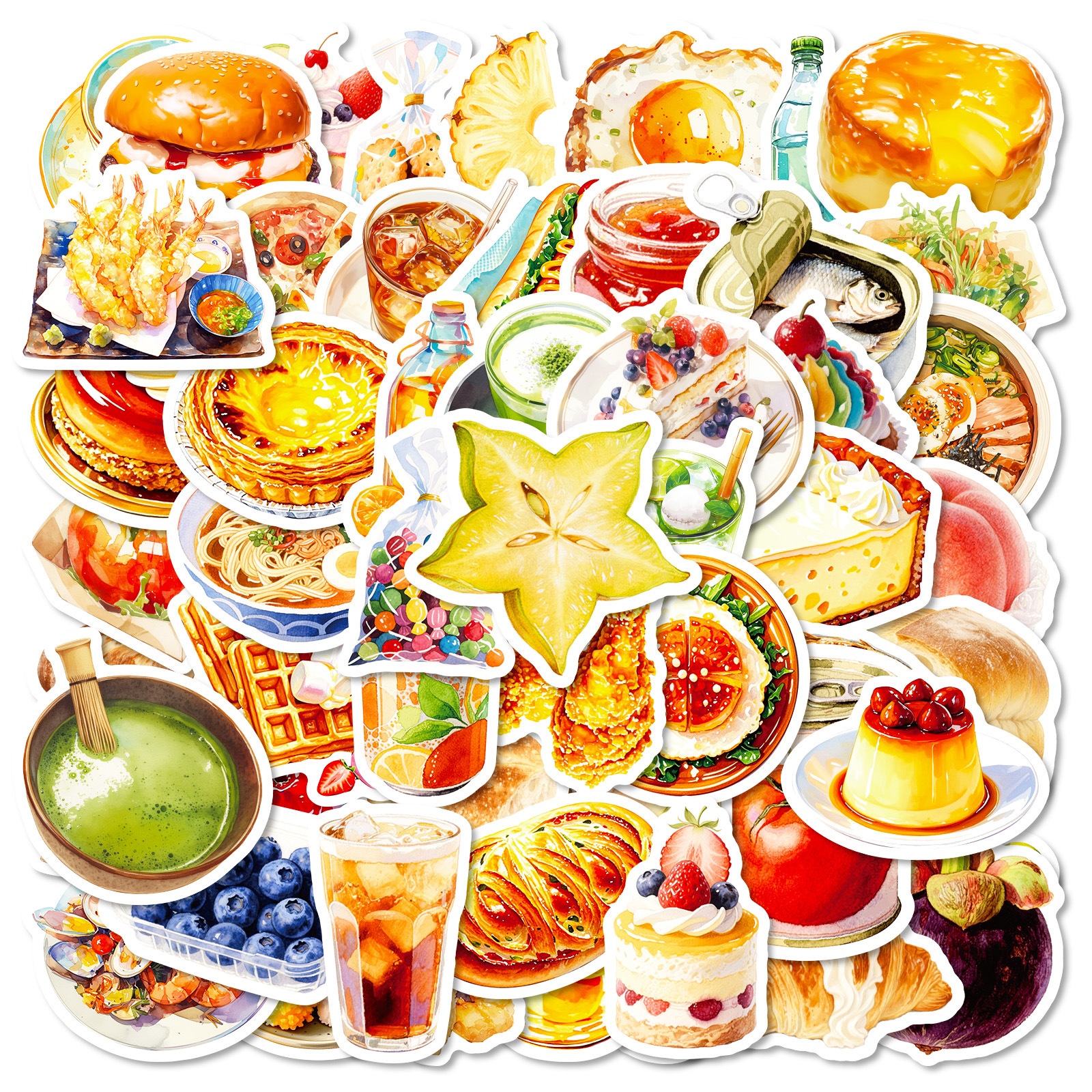 Wholesale Realistic Delicious Food Waterproof Vinyl Stickers
