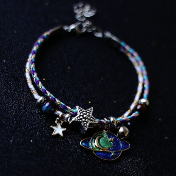 Wholesale Dream Planet Cosmic Bracelet Actress Star Moon Pair of Student Girlfriend Bracelet