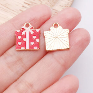 1 red dripping love gift box gift box 16x14x1mm-1.1g-25183