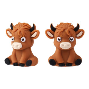 Brown and yellow 3d highland cow