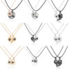Wholesale Couple Magnetic Love Splicing Sun Moon Projection Necklace