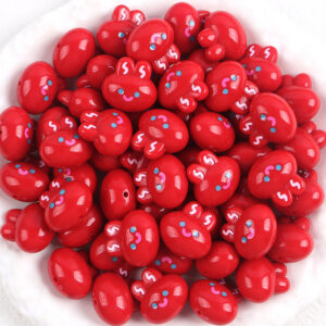 12 # 5 red rabbits / Sold by pack 5 pieces/pack