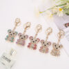 Wholesale Rhinestone Teddy Bear Keychain