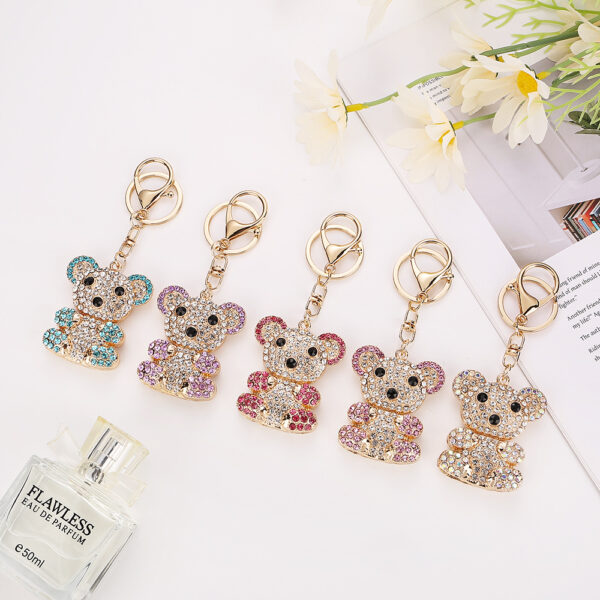 Wholesale Rhinestone Teddy Bear Keychain