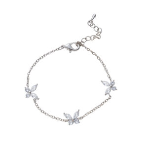 Three butterfly bracelet - silver
