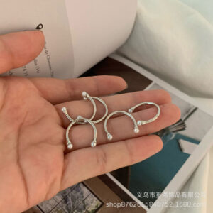 Small pearl open rings - (pack of 5) / Adjustable opening