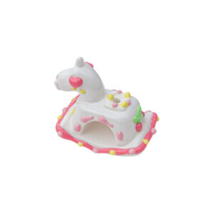 White small wooden horse (1 piece)