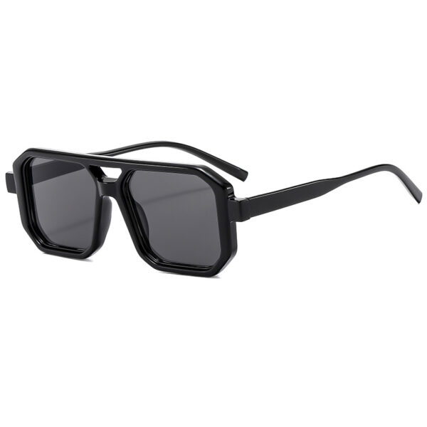 Wholesale Retro Pilot Double Beam Large Frame Sunglasses