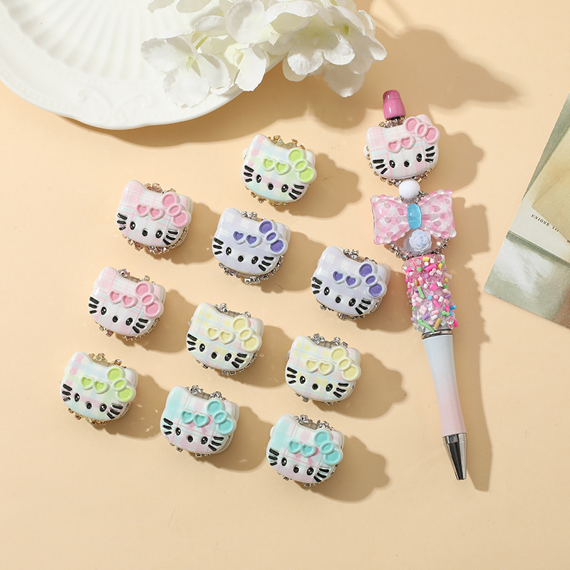 Wholesale Cartoon Cat Beaded Pen Beads DIY Pen Beads OLY Exclusive
