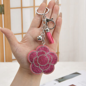 Tassel pink / Keychain + plum blossom