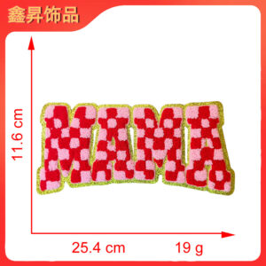 Heated hot melt *pink*letters*mama*height 11.6*25.4cm