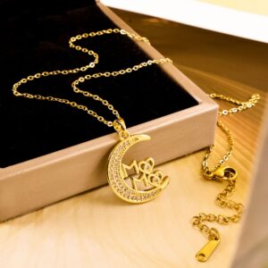 Xl1517 moon mama necklace gold