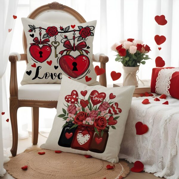 Wholesale Valentine's Day Set Pillowcase Arrangement Heart Bedside Cushion