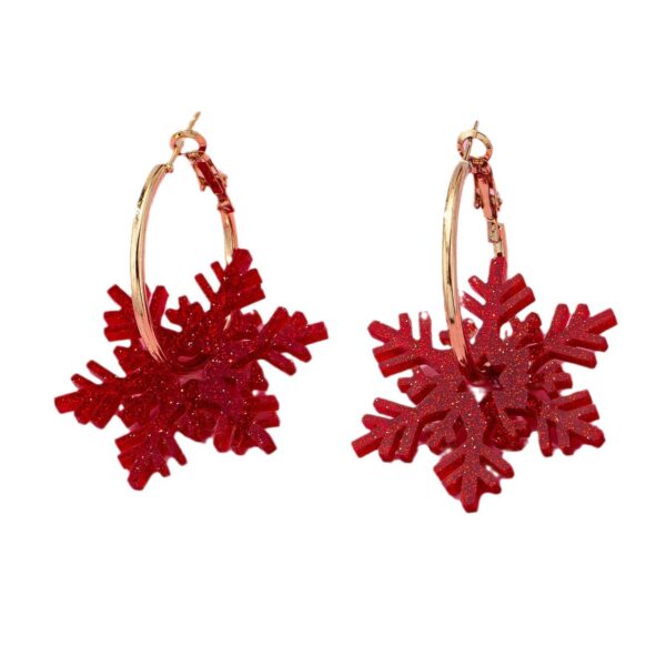 O1CN010hmqCN2F774NGzNdt_2217900038832-0-cib Wholesale Red Snowflake Christmas Acrylic Earrings