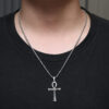 Wholesale Smooth Egyptian Ankh Cross Pendant Men's Necklace