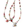 Wholesale Handmade Colored Natural Stone Rice Bead Necklace
