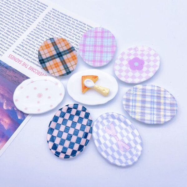 Wholesale New lace oval plate resin accessories handmade creative DIY cream gel hair clip mobile phone shell jewelry