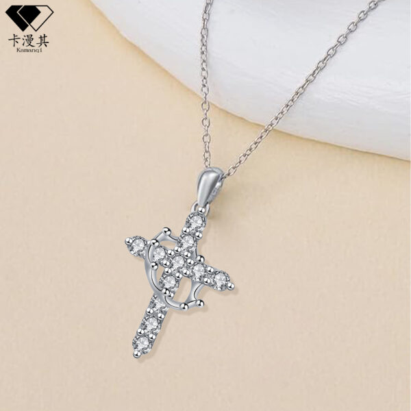 Wholesale Crown Cross Necklace Multi-Color Jewelry