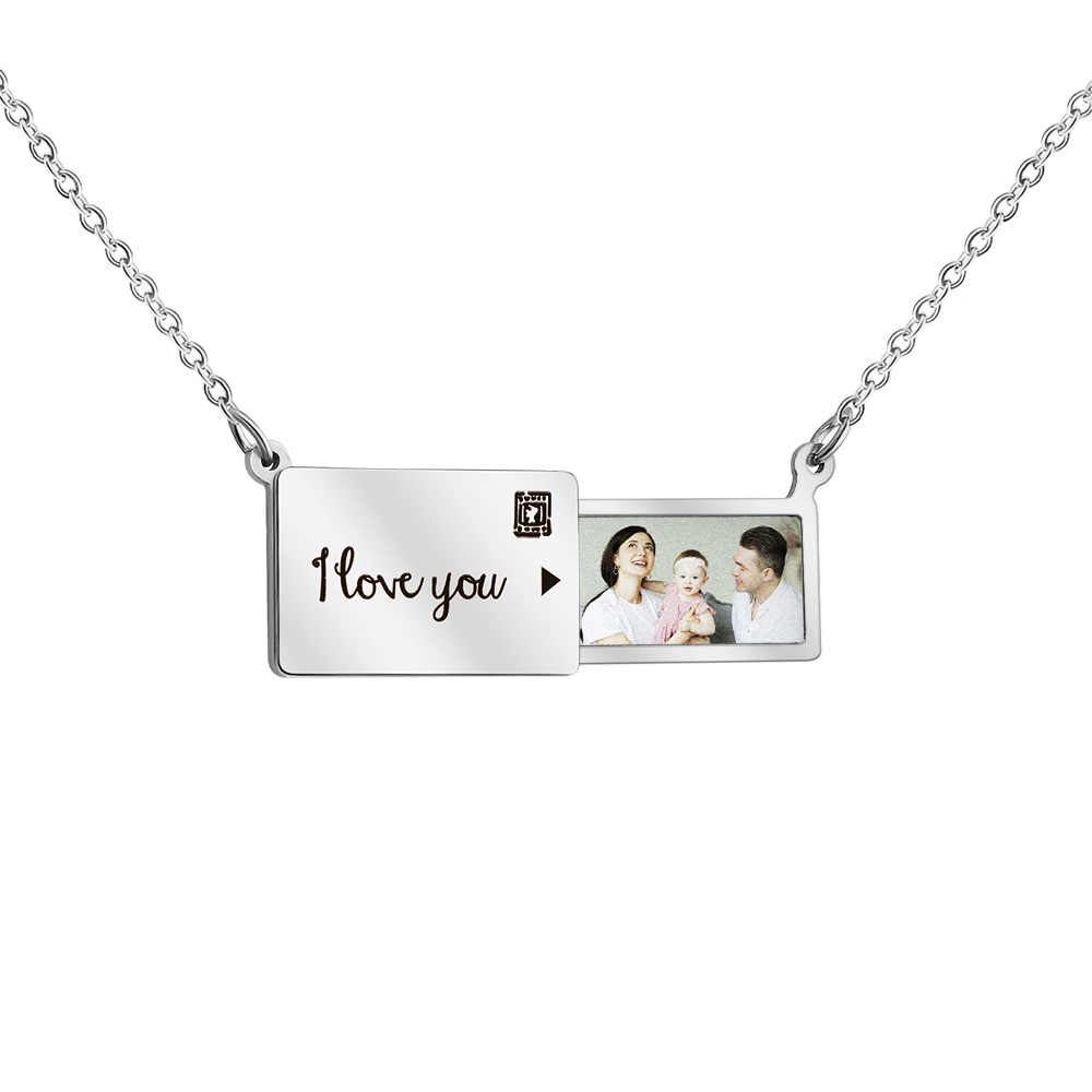 Wholesale Pull out phase box with engraved necklace