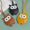 Wholesale PU leather stuffed owl keychain