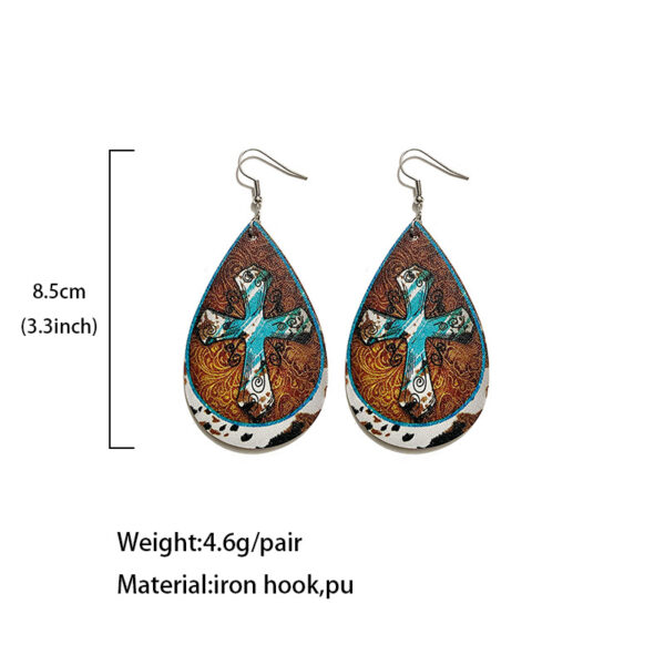 Wholesale Western style floral water droplet earrings