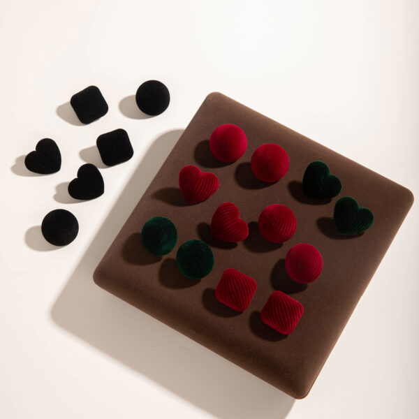 Wholesale Resin Vintage Velvet Texture Love All-match Earrings