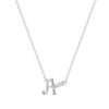 Wholesale 26 letter titanium steel necklace with diamonds